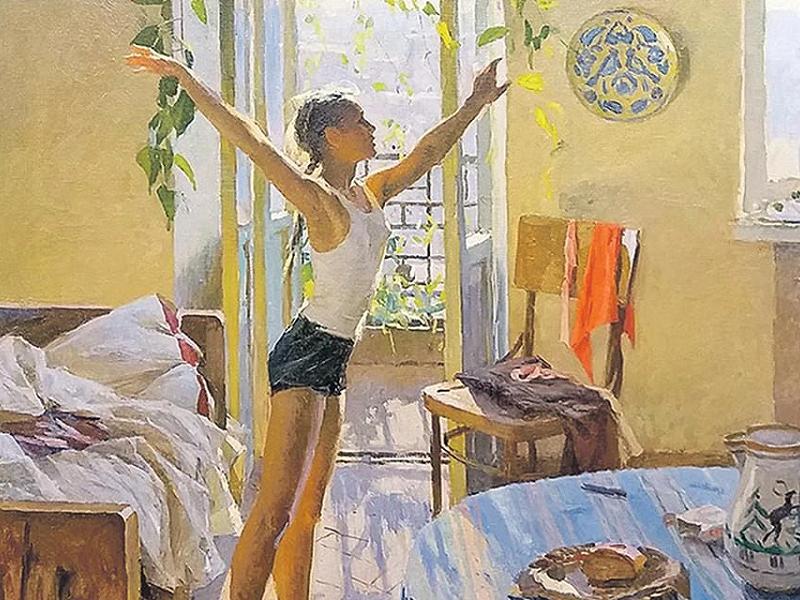 Изображение для Картина, которая стала символом любви: история, скрытая за полотном Татьяны Яблонской „Утро“